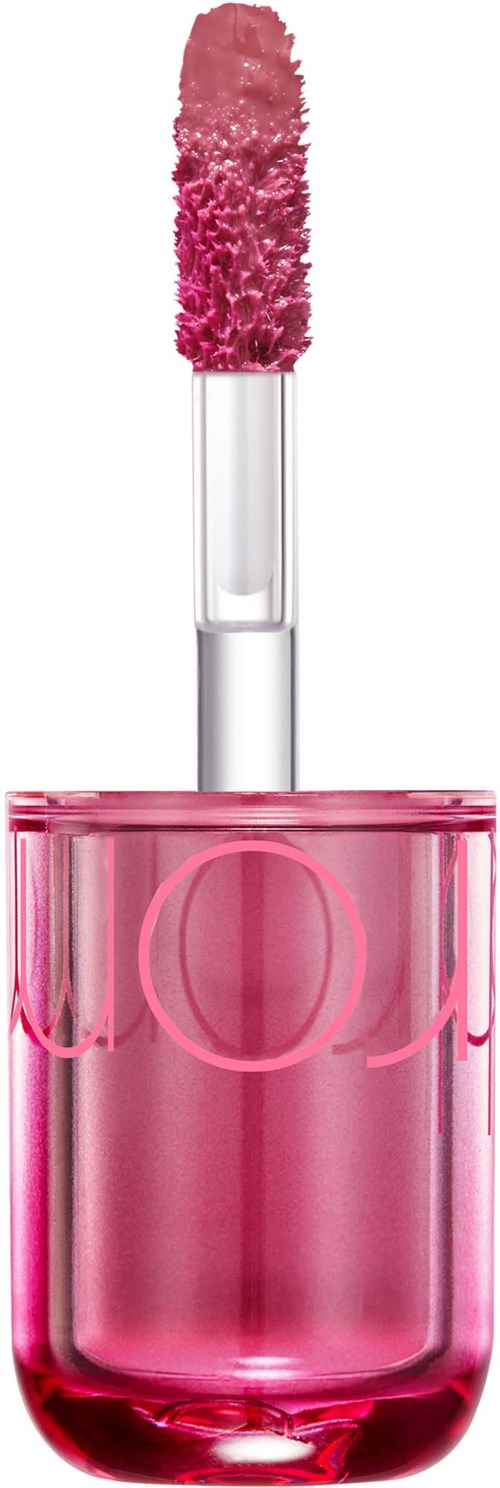 Roze lipglossapplicator met de tekst 'YOU' op de fles. Heldere en glanzende uitstraling.
