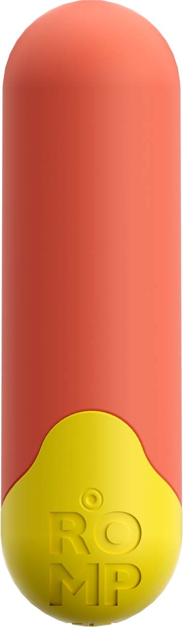 Eine rosa Kapsel mit gelbem Boden, auf dem 'C R O M P' geschrieben steht.