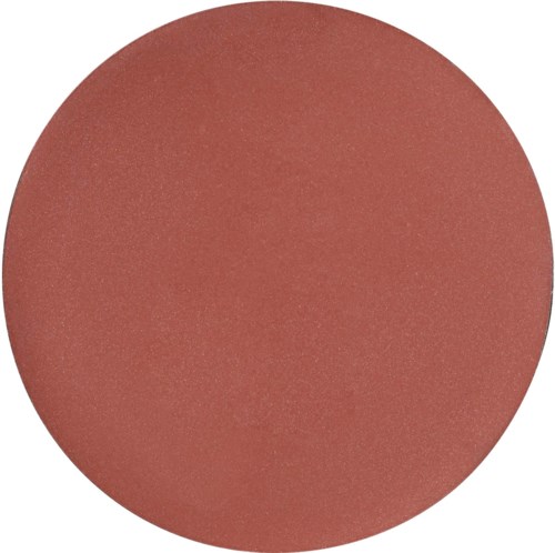 A large, plain, circular, reddish-brown object with no markings or features.