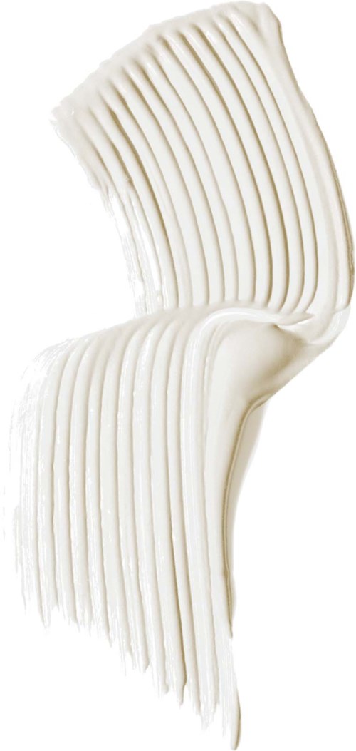Een wit, gebogen voorwerp met verticale ribbels, die lijken op een modern stoel of sculptuur.