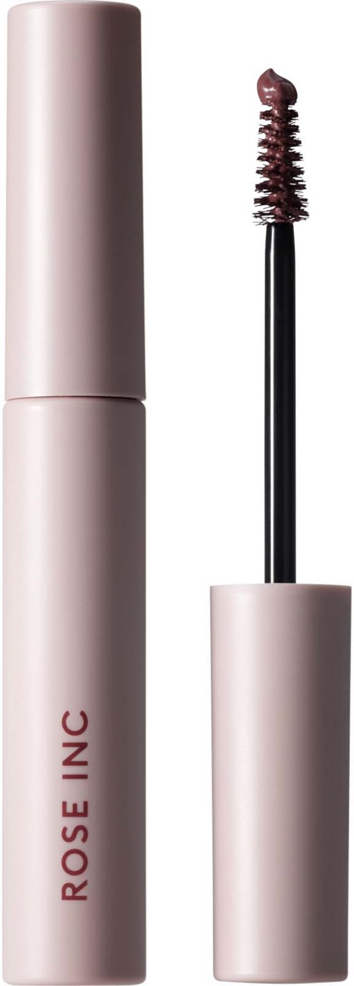 Ein rosa Lippenstiftholz mit abgenommenem Deckel, der einen dunkelroten Lippenstifthersteller zeigt.