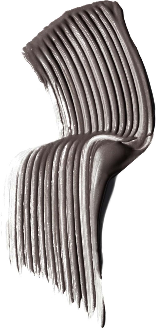 Ein metallischer, gebogener Gegenstand mit parallelen Rillen auf beiden Seiten, wie eine moderne, abstrakte Skulptur oder Designelement.