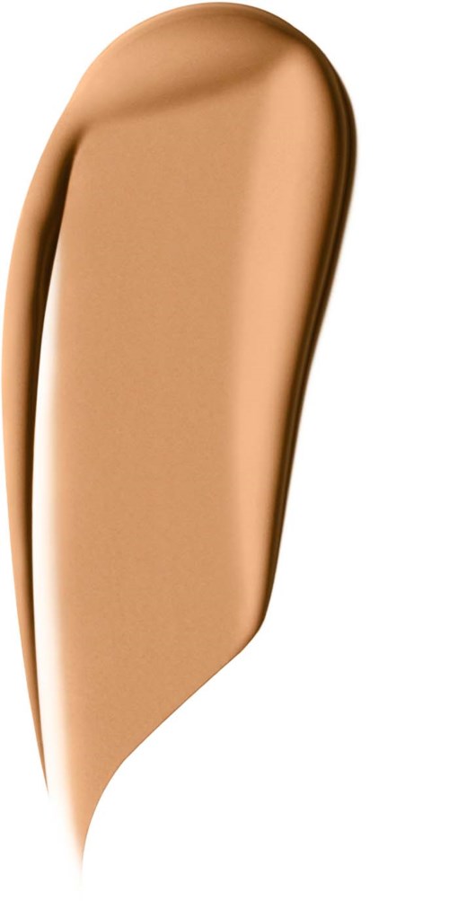The image shows a beige-colored, elongated, smooth object with a pointed tip, resembling a cosmetic brush or applicator.