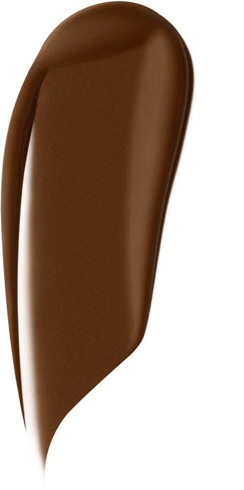 A brown and white swirl of chocolate or cream, shaped like a teardrop or drop.