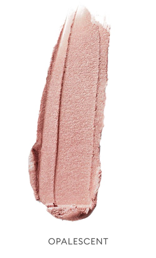 A swatch of pinkish nude eyeshadow labeled "Opalescent".