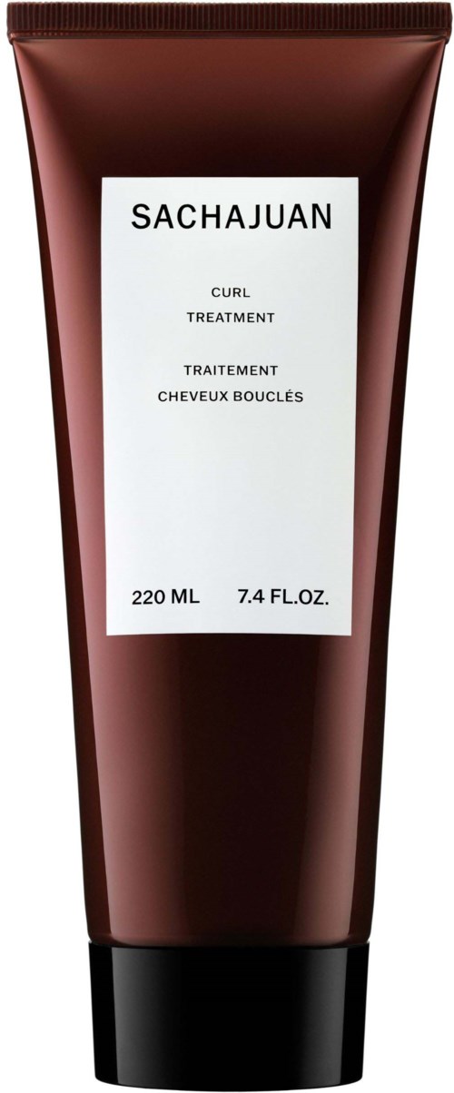Ein brauner Tube mit dem Label 'SACHAJUAN' für Lockenbehandlung, 220 ml, mit schwarzem Deckel.