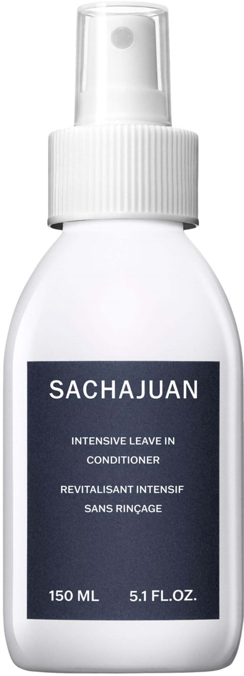 Eine weiße Sprühflasche mit dem Label 'SACHAJUAN', verwendet für Haarspülung, 150 ml oder 5,1 Fl Oz.