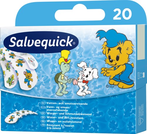 Kindertattoos mit Cartoon-Tieren und Figuren, wasserdicht, in blauer Verpackung. Enthält 20 Aufkleber.