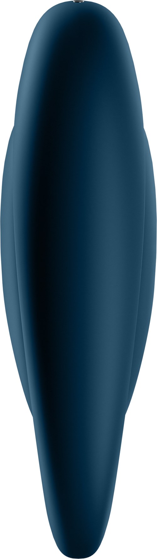Eine elegante, dunkelblaue, längliche Vorrichtung mit glatten Kurven, möglicherweise ein persönliches Pflege- oder Technikprodukt.