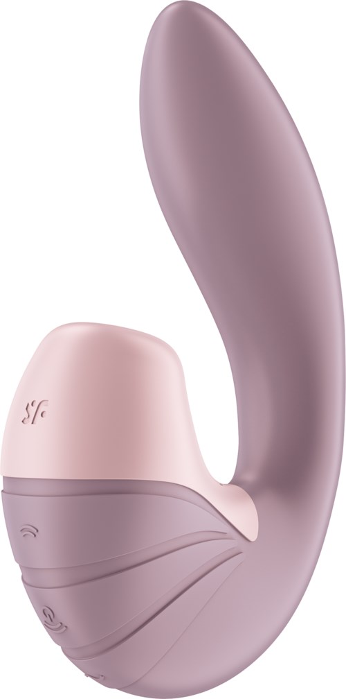 A pink and purple wearable device with wireless connection symbols, designed for personal use.