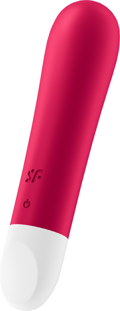 En rosa och vit enhet med en strömbrytare och digital display, troligtvis en personlig massör eller vibrator.