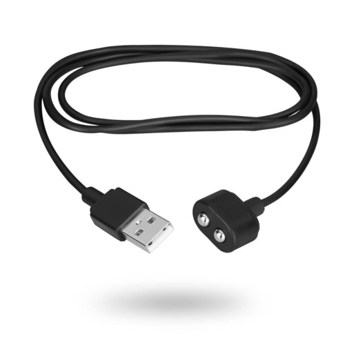 A black USB cable with a small sensor at the end, used for connecting devices.