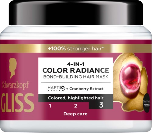 Schwarzkopf Gliss 4-In-1 Color Radiance Bond-Building Hair Mask  400 ml
