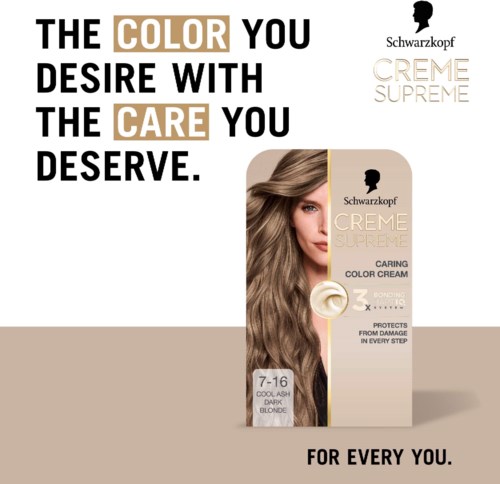 Schwarzkopf Creme Supreme  7-16 Cool Ash Dark Blonde