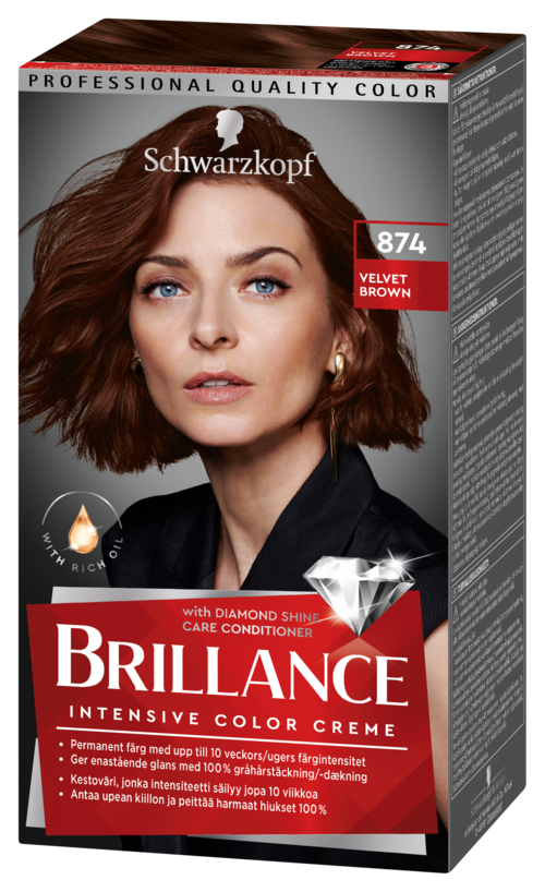 Schwarzkopf Brilliance Hair Color 874 Velvet Brown