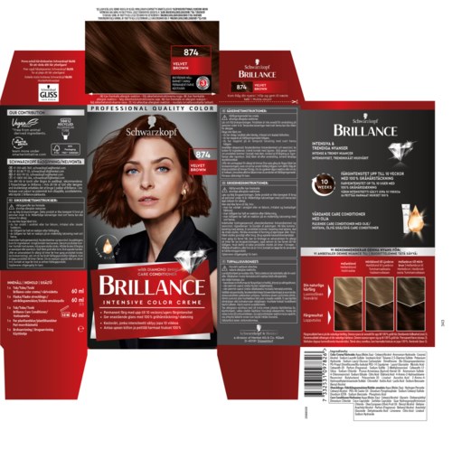 Schwarzkopf Brilliance Hair Color 874 Velvet Brown