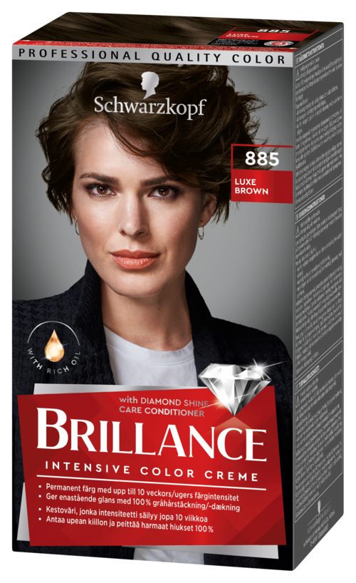 Schwarzkopf Brilliance Hair Color 885 Luxe Brown