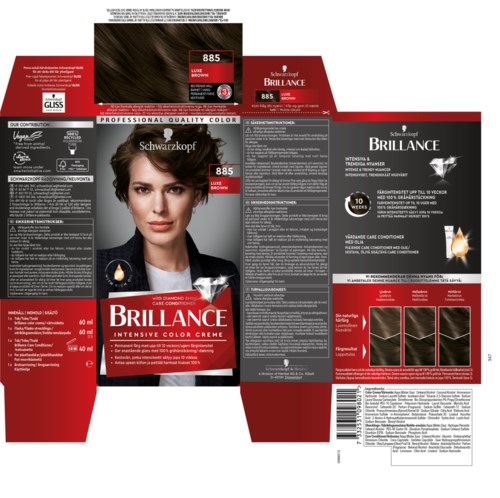 Schwarzkopf Brilliance Hair Color 885 Luxe Brown
