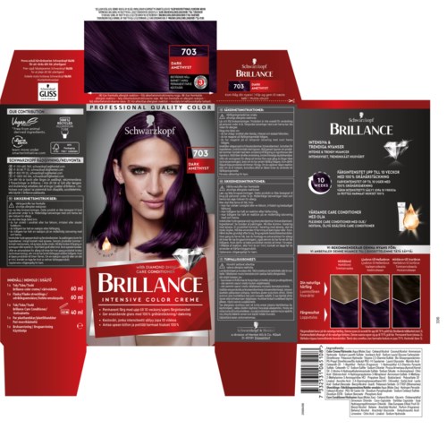 Schwarzkopf Brilliance Hair Color 703 Dark Amethyst