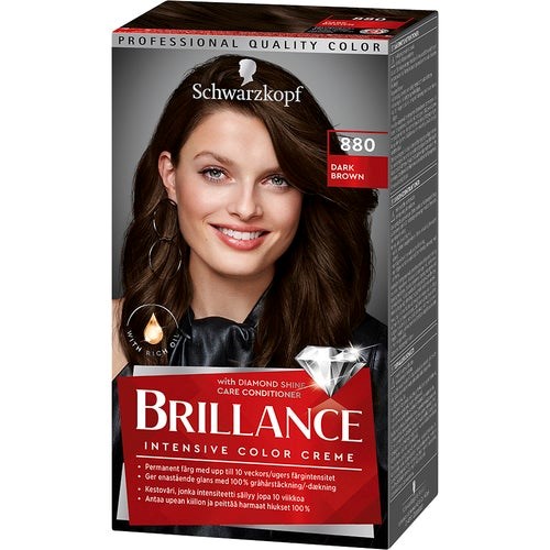 Schwarzkopf Brilliance Hair Color 880 Dark Brown