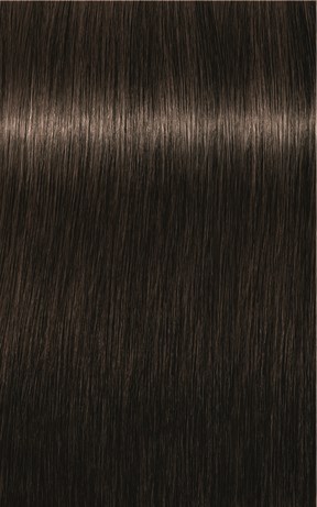 Glatte, dunkle braune Haare mit Lichtreflexen.