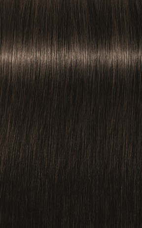 Dunkelbraunes, glänzendes, glattes Haar. Glatte Textur, gleichmäßige Farbe, reflektiert Licht.