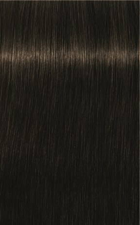 Nahaufnahme von glattem, glänzend schwarzem Haar mit einer glatten Textur und Lichtreflexen.