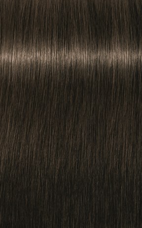 Glänzendes dunkles braunes Haar, gleichmäßig verteilt, reflektiert Licht.