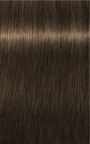 Glänzendes, glattes braunes Haar mit glatter Textur und gleichmäßiger Farbe.