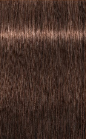Nahaufnahme von glattem, braunem Haar mit glänzender Textur und gleichmäßiger Farbe.