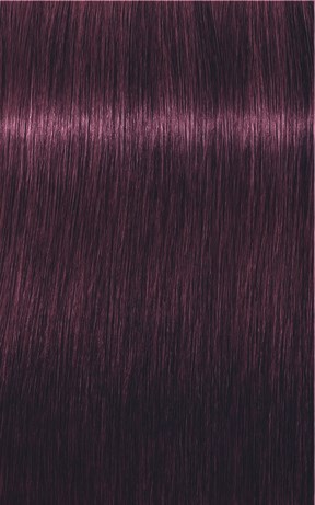 Glänzendes, dunkles Haar mit lilafarbenem Glanz, das gerade und glatt fällt.