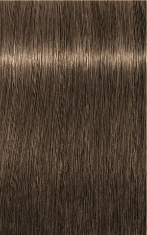 A close-up of straight, brown hair showing shine and smooth texture.