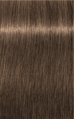 Nahaufnahme von glattem braunem Haar mit glänzender, glatter Oberfläche.