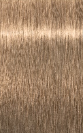 A metallic surface with horizontal brushed lines, shiny and reflective, in a light gold color.