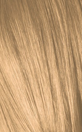 De afbeelding toont een close-up van een haarlijf met blonde kleur en glanzende textuur.