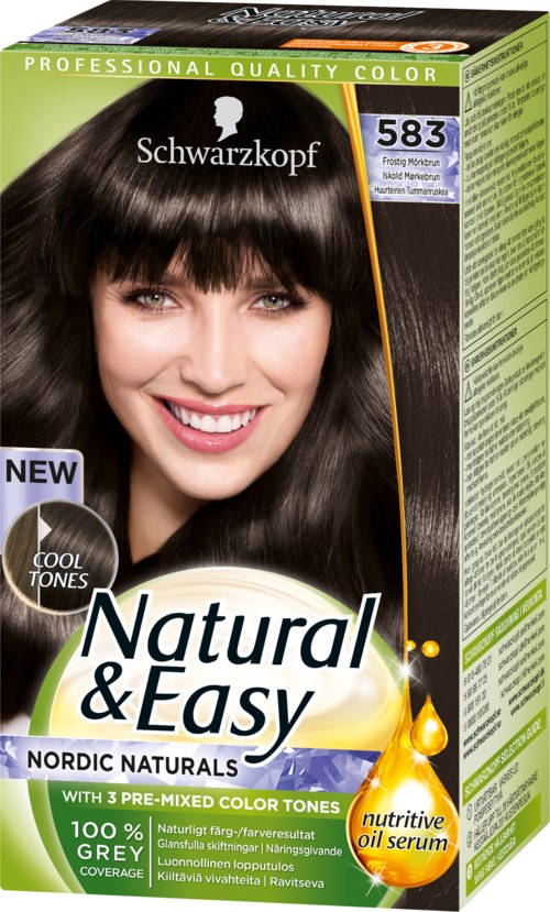 Schwarzkopf Natural & Easy  Natural & Easy 583 Frostig Mörkbrun Frosty Dark Brown