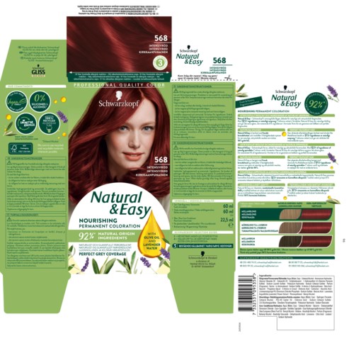 Schwarzkopf Natural & Easy Hair Color 568 Intensivröd