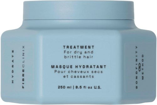 Hellblauer Behälter für Haarbehandlung bei trockenen, spröden Haaren von Bumble and Bumble. Enthält 250 ml.
