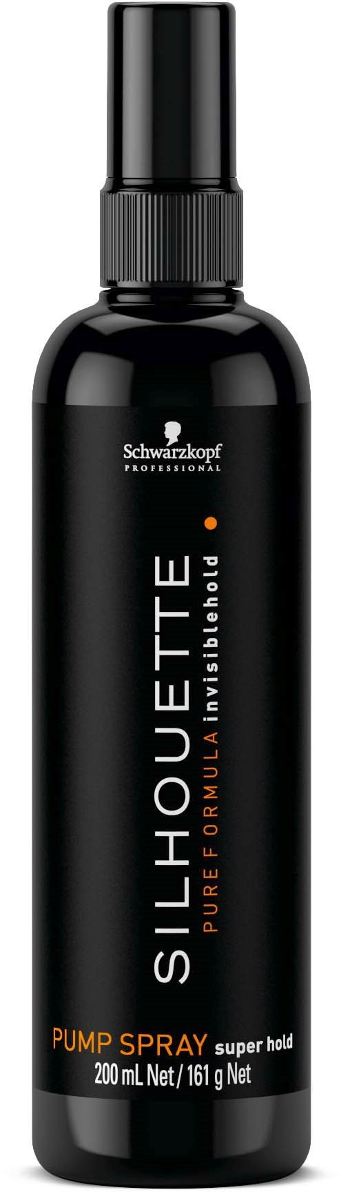 En svart sprayflaska med vit och orange text, märkt Schwarzkopf pulver-spray för hår.