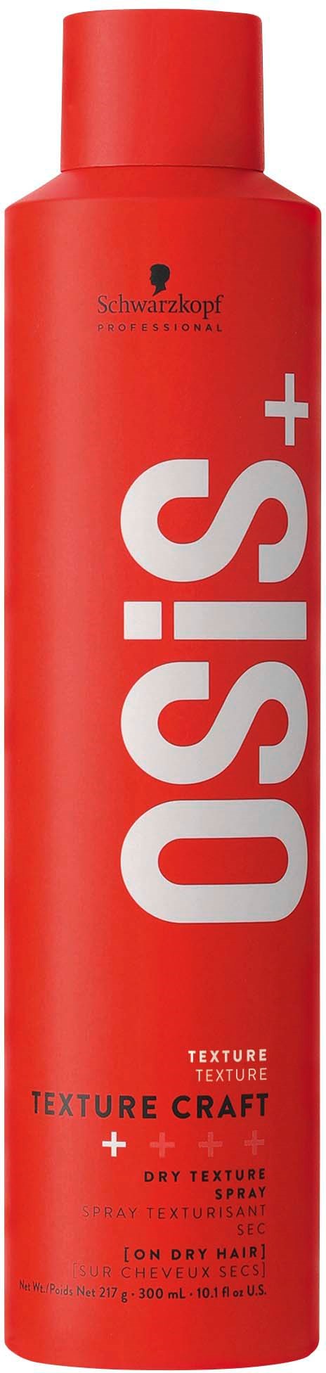 Rood omhulsel van Schwarzkopf Osis+ textuur ambacht droge textuurspray.