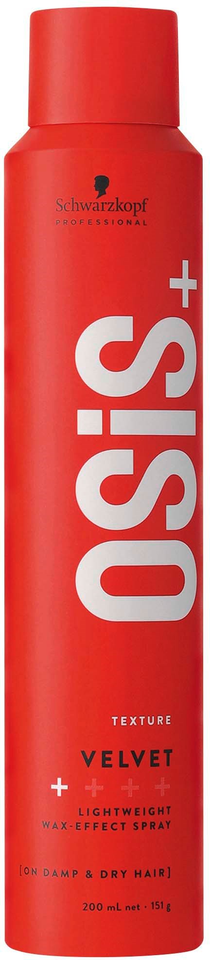 Rote Spraydose mit Osman Plus Velvet für nasses oder trockenes Haar, leichte Pflege, 200 ml.