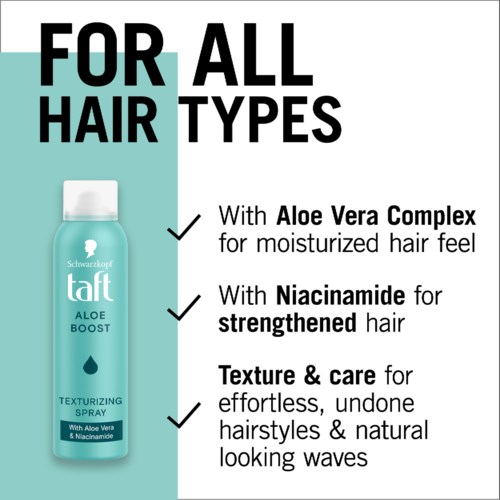 Schwarzkopf Taft Aloe Boost Texturizing Spray | Lykoshop.dk