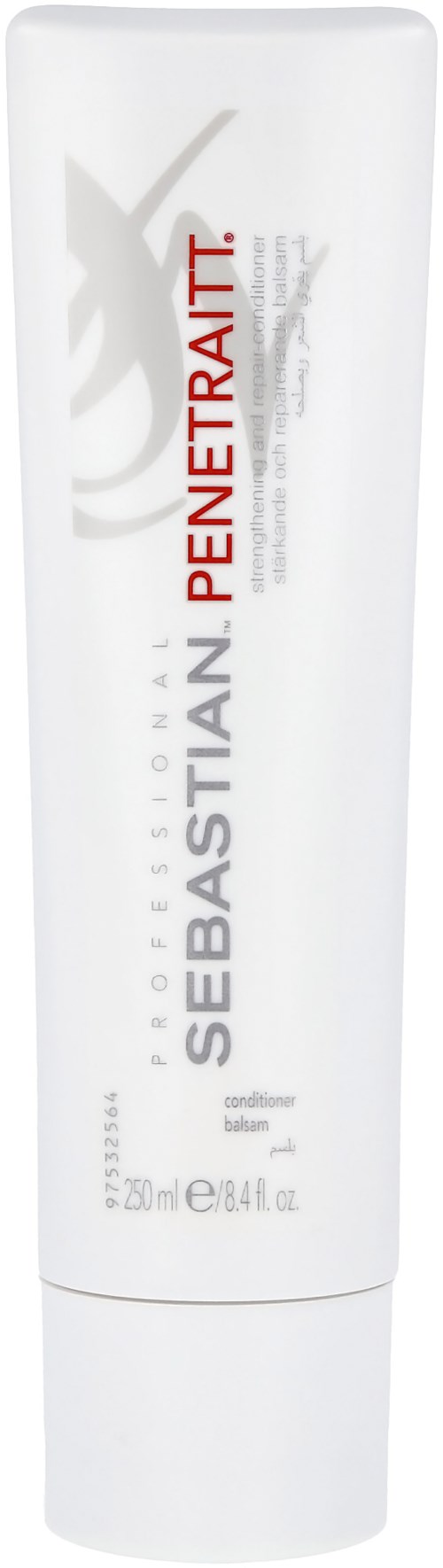 En vit tub med Sebastian Penetraitt-balsam med röd och grå text.