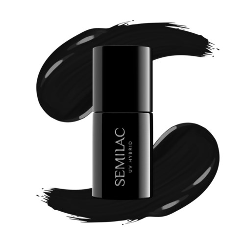 Ein schwarzer Lippenstift mit weißem Text, umgeben von schwarzen Lippenstiftstrichen, auf weißem Hintergrund.