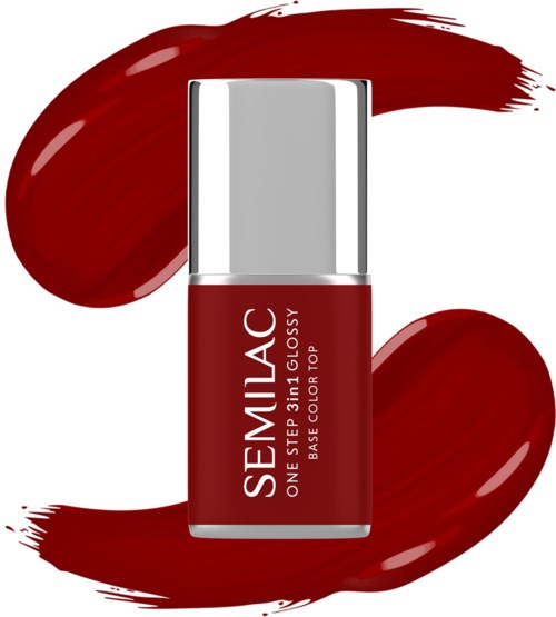 Eine rote Lippenstiftflasche mit weißem Text, umgeben von roten Lippenstifträndern und -strichen.