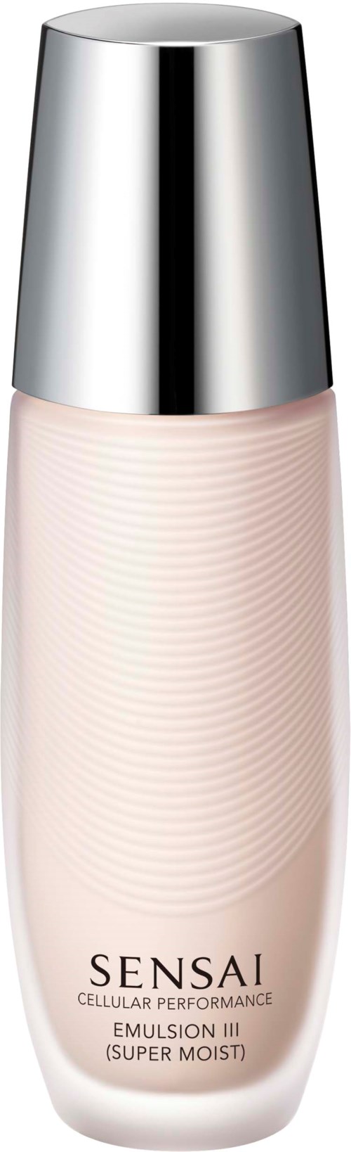 Huidverzorgingsproduct in een fles met een zilveren dop en lichtroze vloeistof.