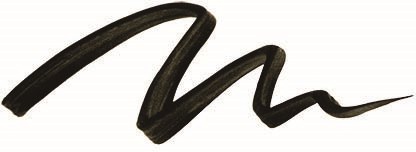 Een zwarte, golvende lijn die op een penseelstreek of handtekening lijkt.