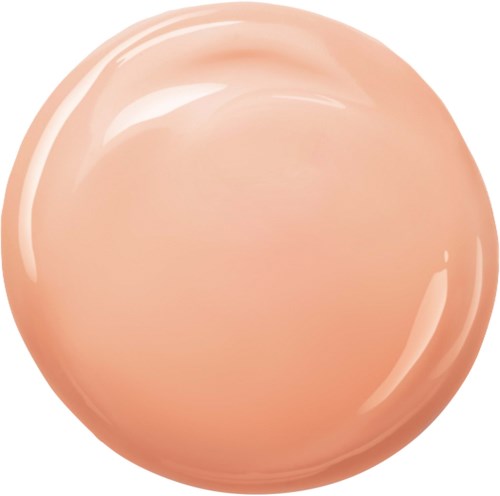 A large, smooth, peach-colored sphere with shiny reflections. No other objects or background visible.