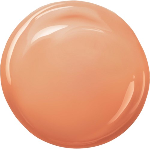 Suuri, sileä, kiiltävä beigenvärinen pallo, jossa on heijastuksia.
