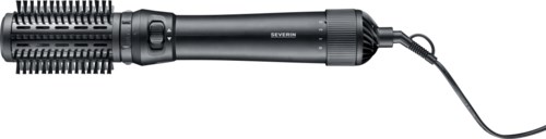 A black curling iron with a barrel and a power cord, used for styling hair.